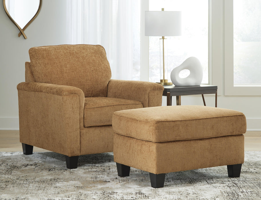 Erinslane Honey Erinslane Chair and Ottoman