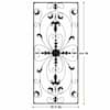 Metal Black Wall Decor, Decorative Victorian Style Hanging Art, Rectangular Design - display_model