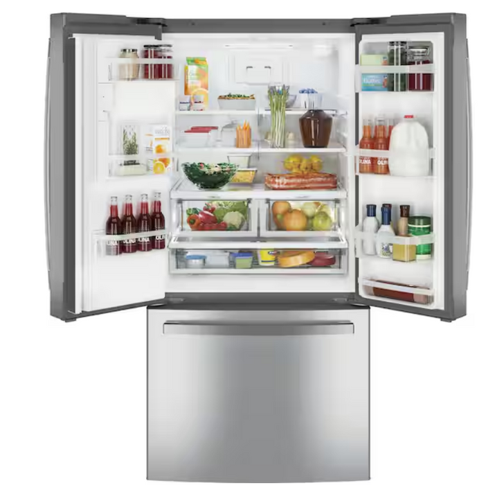 GE 23.7 cu. ft. French Door Refrigerator in Fingerprint Resistant Stainless, Standard Depth ENERGY STAR - new