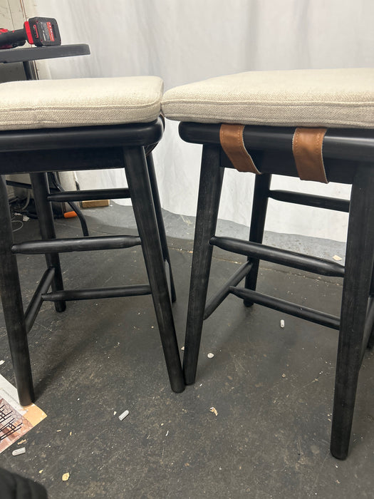 Better Homes & Gardens Springwood Barstool, Set of 2, Charcoal Finish - new