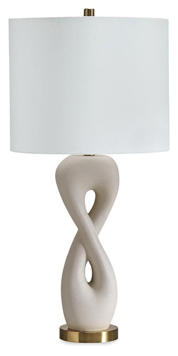 Judrich White/Gold Finish Poly Table Lamp (1/CN)