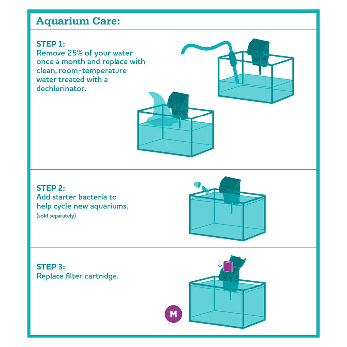 Vibrant Life 5 Gallon Aquarium Starter Kit with Blue & White LED Lights - new