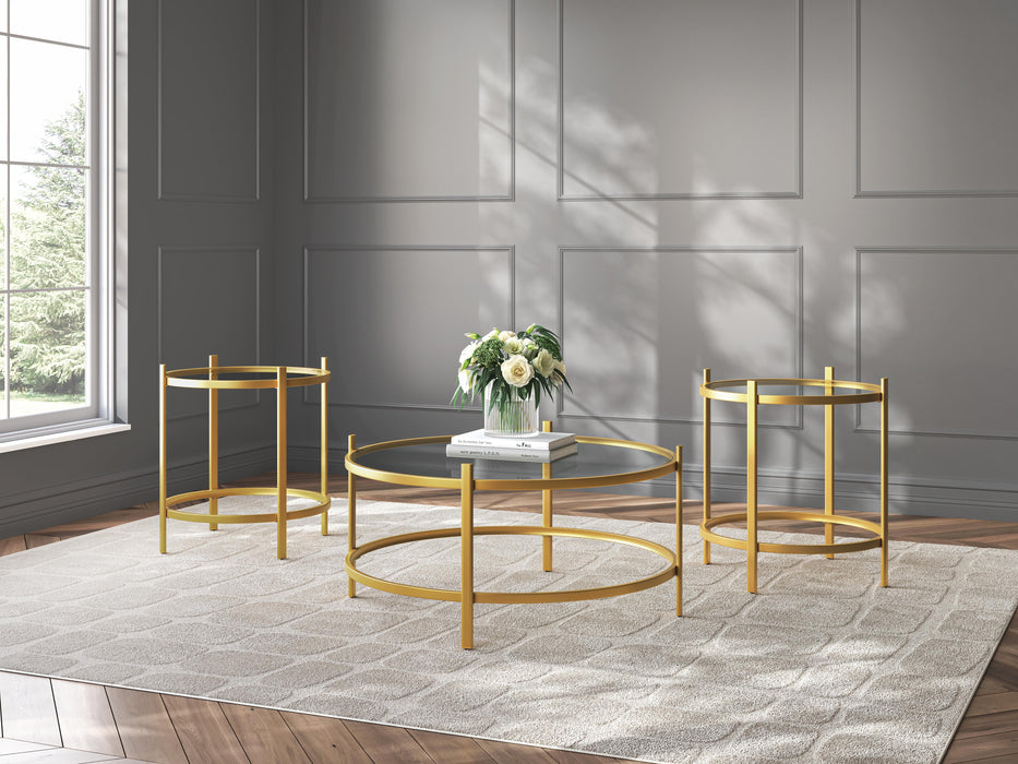 Pearlox Gold Occasional Table Set (3/CN)