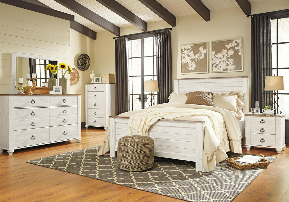Willowton Whitewash Willowton Dresser and Mirror