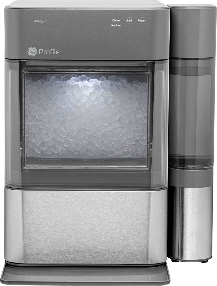 GE Profile - Opal 2.0 38-lb. Portable Ice maker with Nugget Ice Production, Side Tank, and Built-in WiFi - Stainless Steel - display_model