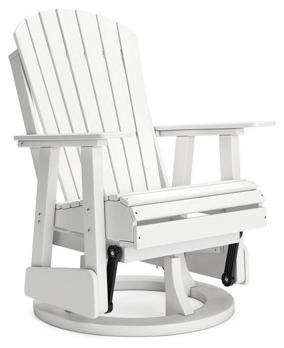 Hyland Wave White Swivel Glider Chair
