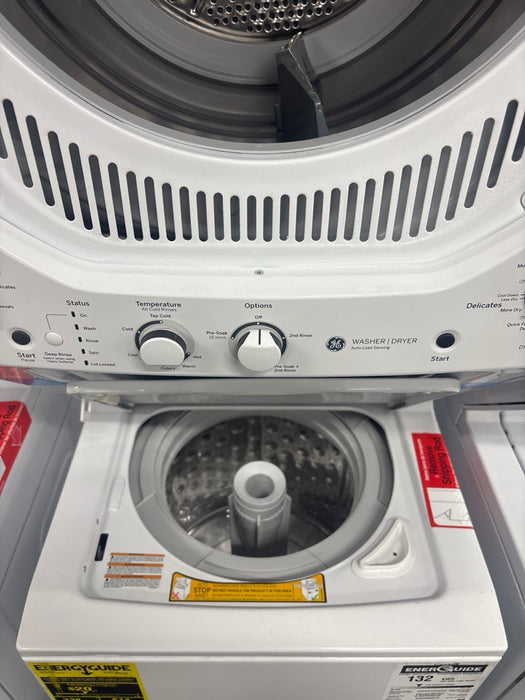 GE Unitized Spacemaker® 2.3 cu. ft. Capacity Washer with Stainless Steel Basket and 4.4 cu. ft. Capacity Gas Dryer - display_model