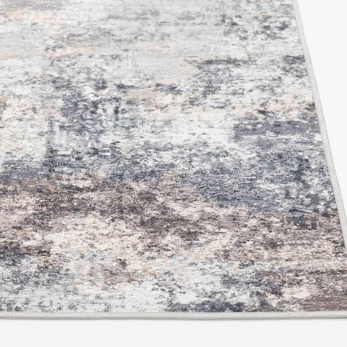 Better Homes & and Gardens Abstract Machine Washable Indoor Area Rug, Neutral, 8x10 - new