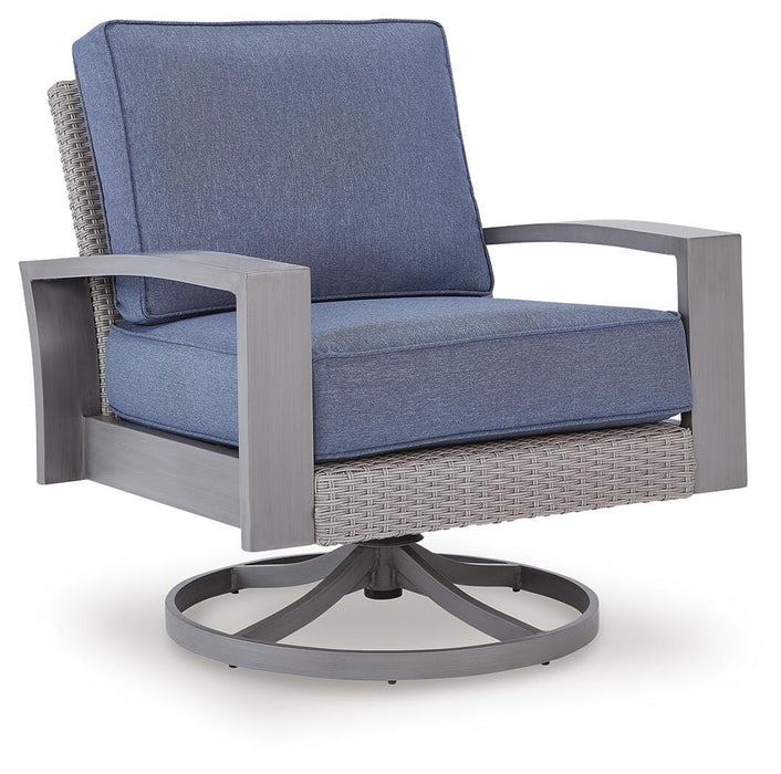 Dillon Beach Blue/Gray Swivel Lounge w/ Cushion