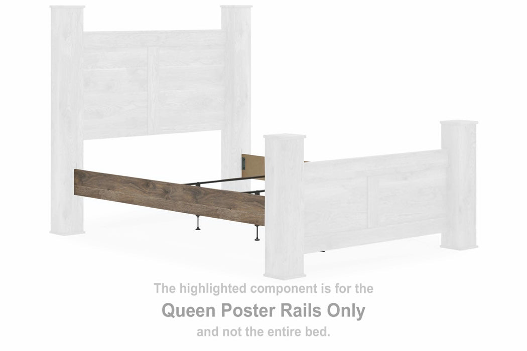 Keithland Brown Queen Poster Rails