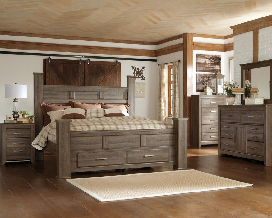 Juararo Dark Brown Juararo Dresser and Mirror