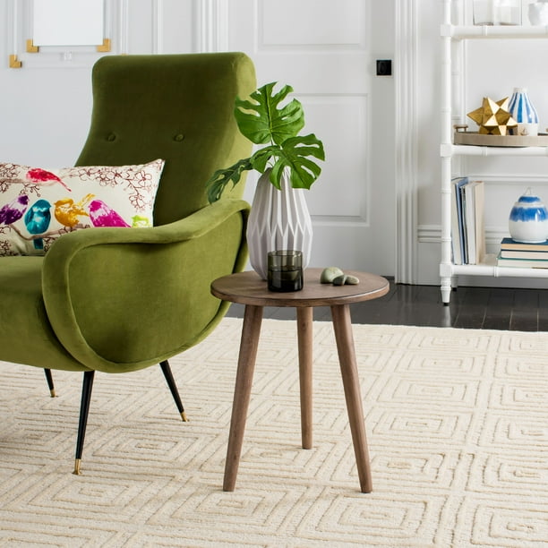 SAFAVIEH Orion Round 3-Leg Casual Accent Table, Desery Brown - open_box