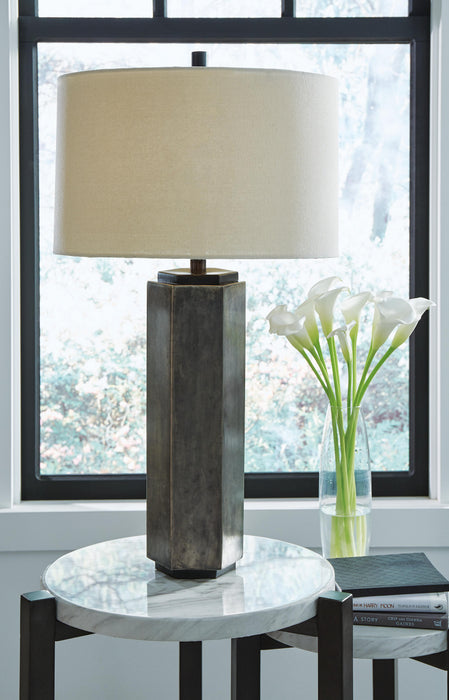 Dirkton Antique Pewter Finish Metal Table Lamp (1/CN)