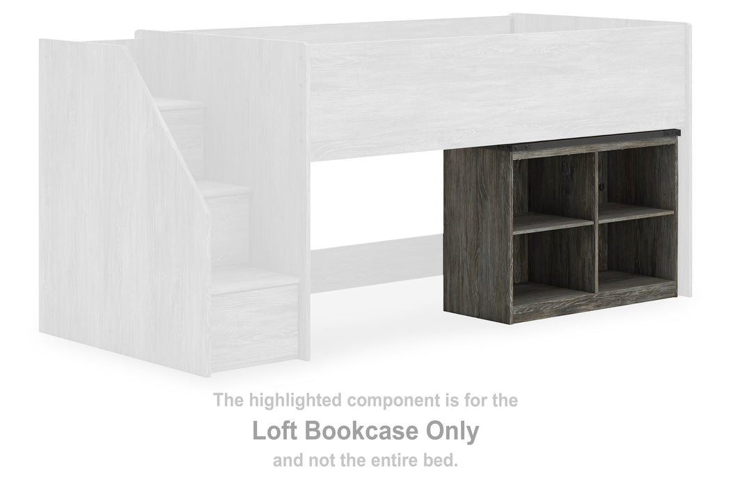 Frandern Gray Loft Bookcase