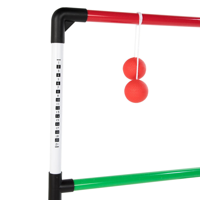 MD Sports Foldable Ladder Toss Game, Red, Green and Black - open_box