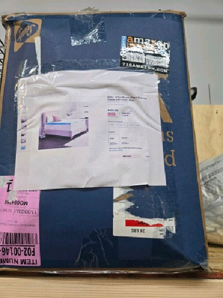 Sealy - 3”Gel Memory Foam Mattress Topper with Cover - Blue - open_box