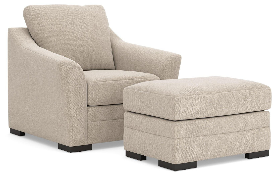 Lango Jute Lango Chair and Ottoman