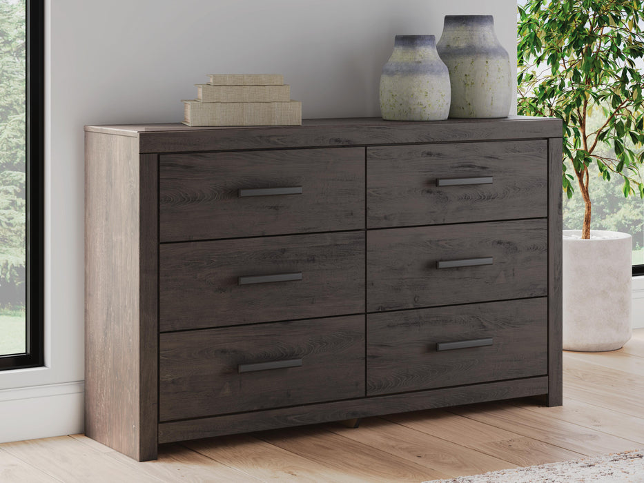 Prendonea Charcoal Six Drawer Dresser