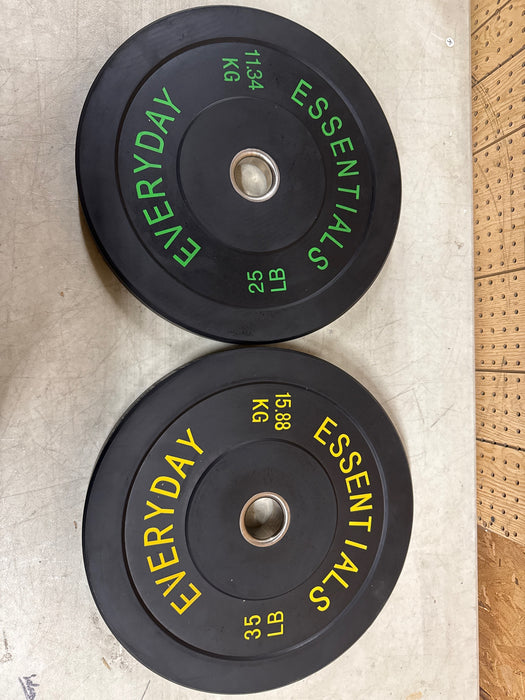 BalanceFrom Olympic Bumper Plate Weight Plate, 25 lbs Pair Black - new