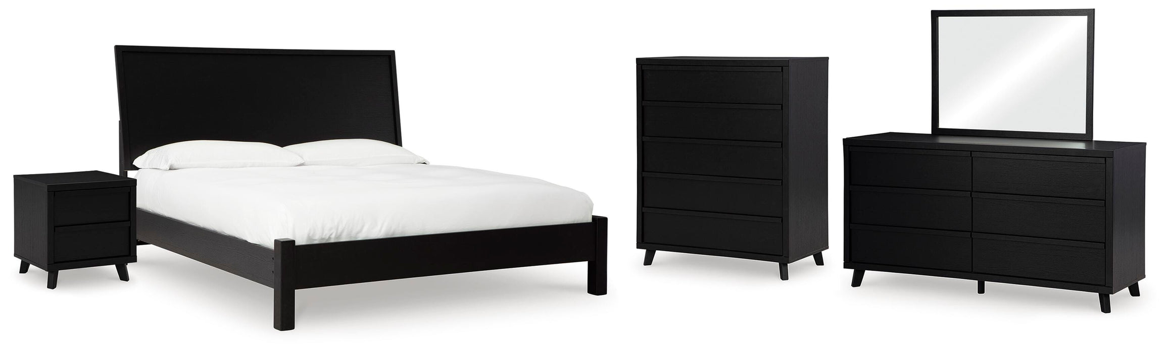 Danziar Black Panel Bedroom Collection