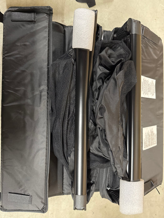 Pamo Babe Travel Crib Lightweight Baby Playard with Mattress Compact Play Yard with Detachable Legs - new