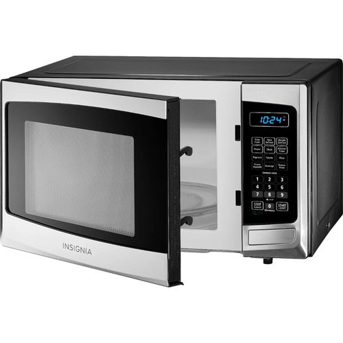 Insignia 0.9 Cu. Ft. Compact Microwave, 900W, Stainless Steel - new