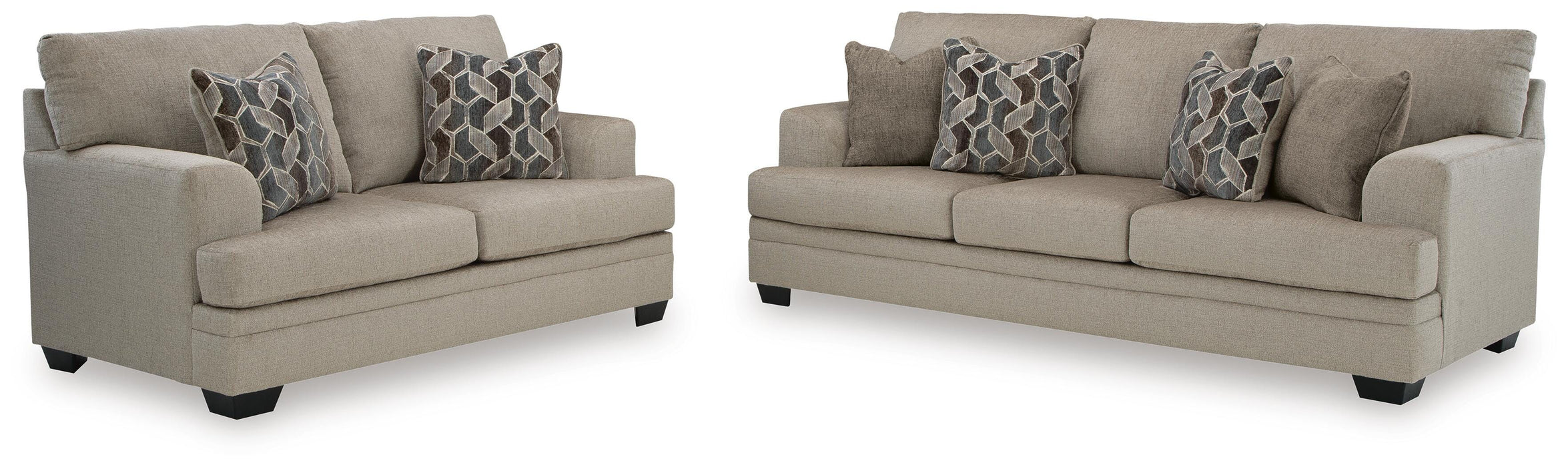 Stonemeade Taupe Stonemeade Sofa and Loveseat