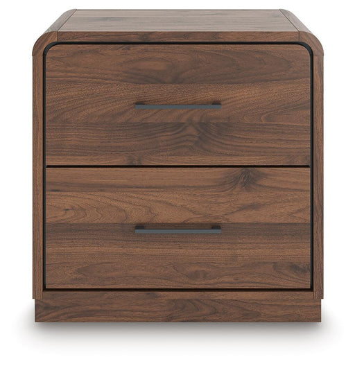 Hollinaze Walnut Brown Two Drawer Night Stand