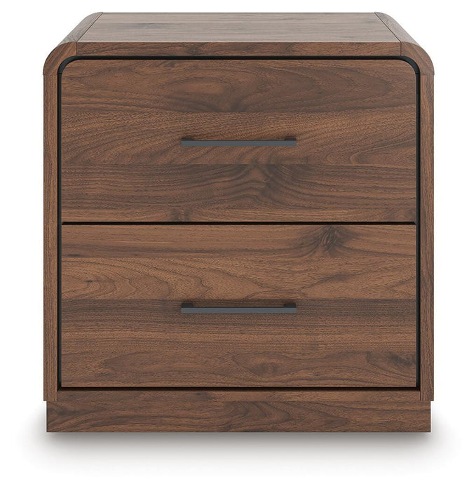 Hollinaze Walnut Brown Two Drawer Night Stand