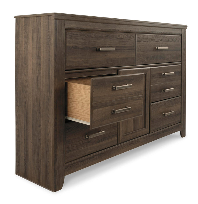 Juararo Dark Brown Juararo Dresser and Mirror