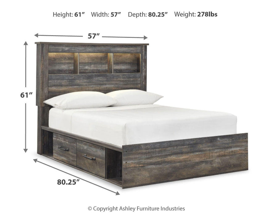 Drystan Multi Drystan Full Bookcase Bed with 4 Storage Drawers