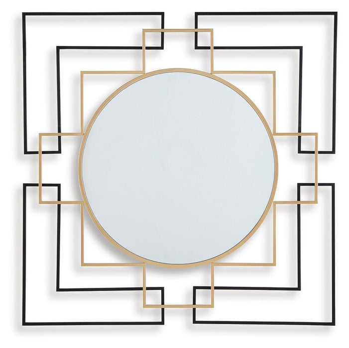 Oceanal Black/Gold Finish Accent Mirror
