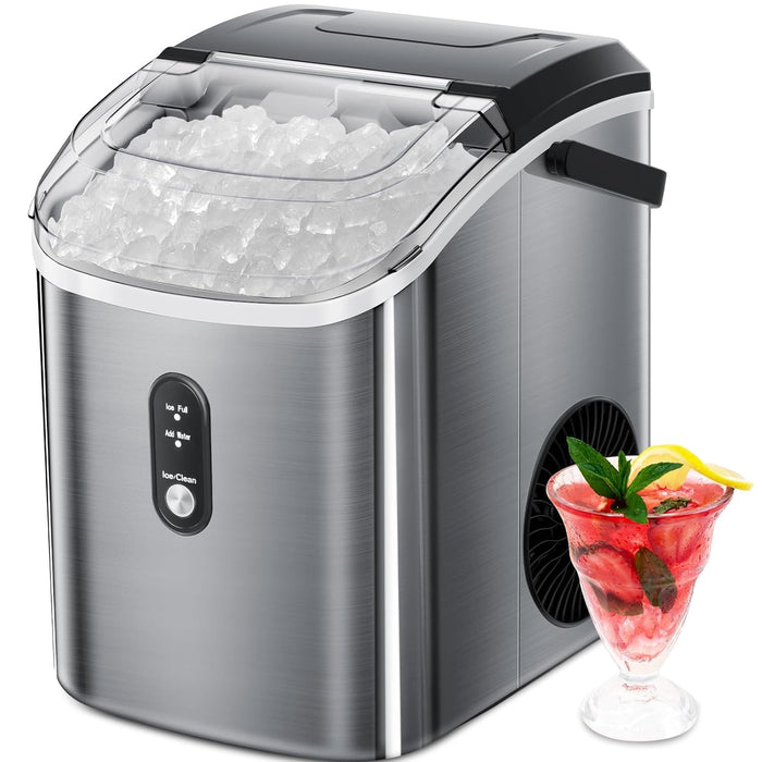 Xbeauty Nugget Ice Maker-Nugget Ice Maker Countertop Up to 35lbs of Ice a Day with Self-Cleaning,Removable Ice Basket&Scoop for Home/Kitchen/Office/Party - new
