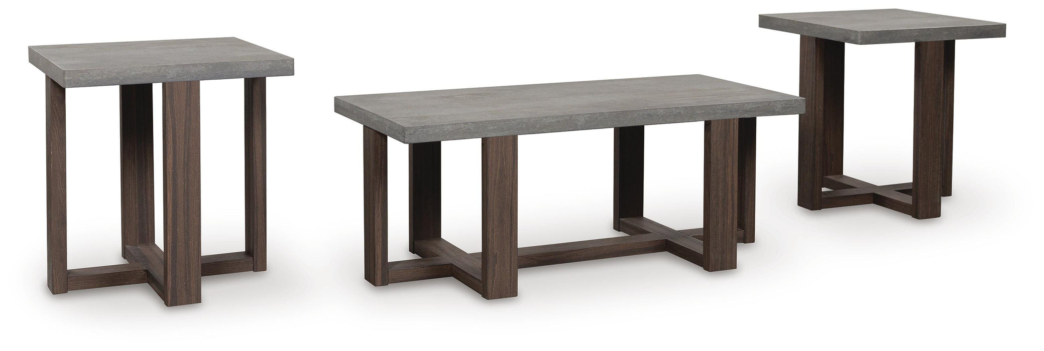 Dynnford Gray/Brown Occasional Table Set (3/CN)