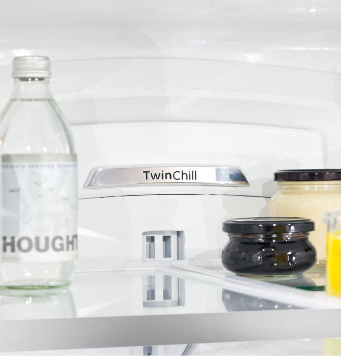 GE Profile PYE22KYNFS 36" Counter-Depth Bottom Freezer with French Door Twin Chill Evaporator Quick Space Shelf and LED Lighting in Fingerprint Resistant Stainless Steel - open_box