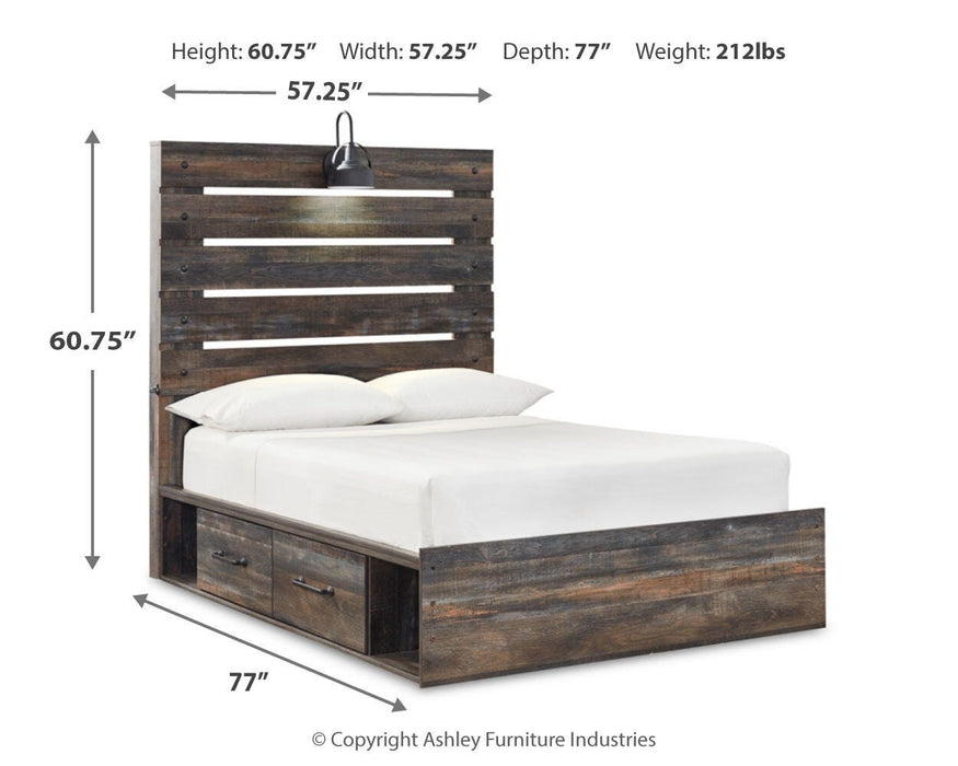 Drystan Multi Drystan Full Panel Bed with 2 Storage Drawers