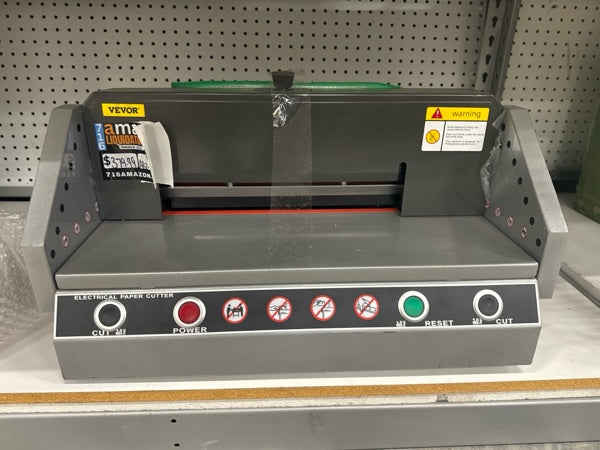 VEVOR Electric Paper Cutter 0-330 Cutting Width, Electric Paper Trimmer, 40mm Cutting Thickness, Desktop Cutting Paper Machine, Industrial Paper Cutter, Heavy Duty Paper Cutter, for Office,