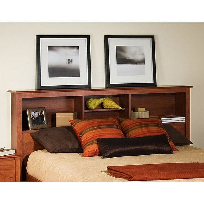 Prepac Monterey Cherry Full/Queen Bookcase Headboard - open_box