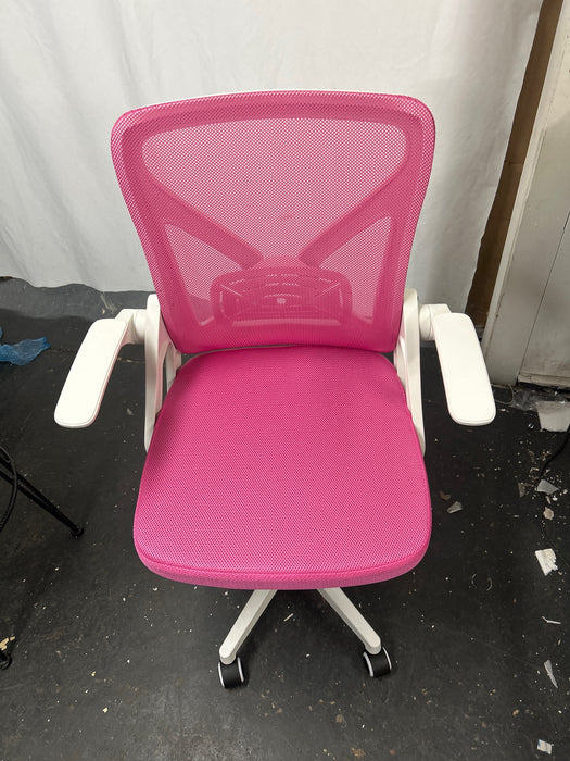 COOLHUT Office Chair, Ergonomic Desk Chair with Adjustable Lumbar Support, High Back Mesh Computer Chair with Flip-up Armrests-BIFMA Passed Task Chairs, Executive Chair for Home Office，Pink - new