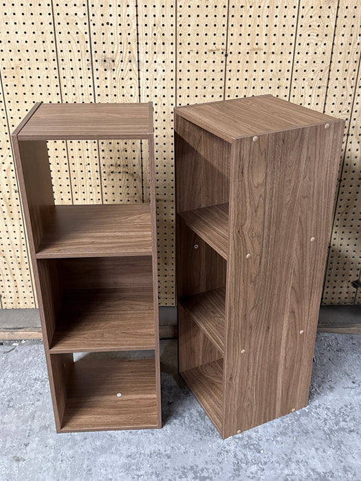 Mainstays 3 Cube Storage Organizer, Warm Walnut - new