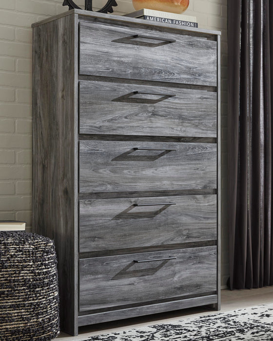 Baystorm Gray Five Drawer Chest