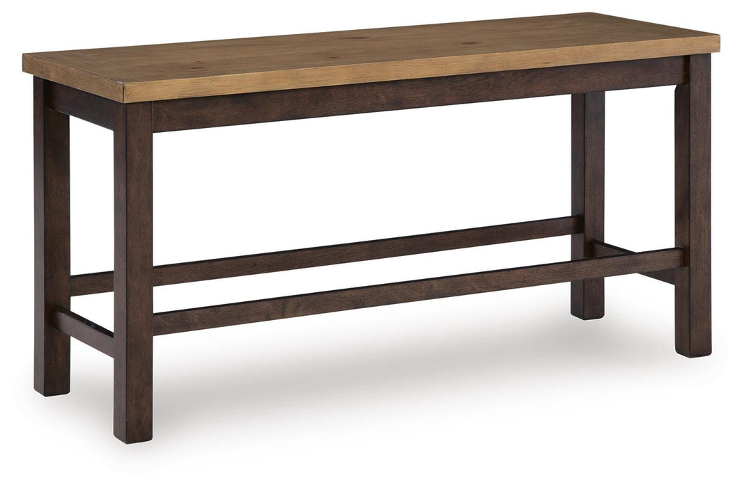 Anixburg Light Brown/Dark Brown Double Counter Bench (1/CN)