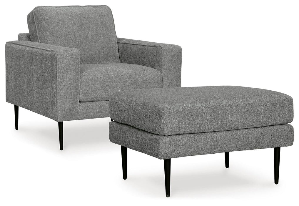 Hazela Charcoal Hazela Chair and Ottoman