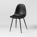 2pk Copley Dining Chairs Faux Leather Midnight Black - Threshold™: Upholstered, Metal Legs, Mid-Century Modern