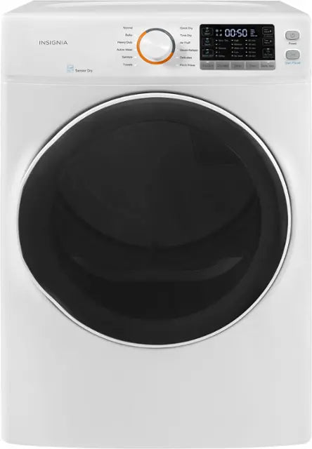 Insignia™ - 8.0 Cu. Ft. Gas Dryer with Steam, Sensor Dry, and ENERGY STAR Certification - White - display_model