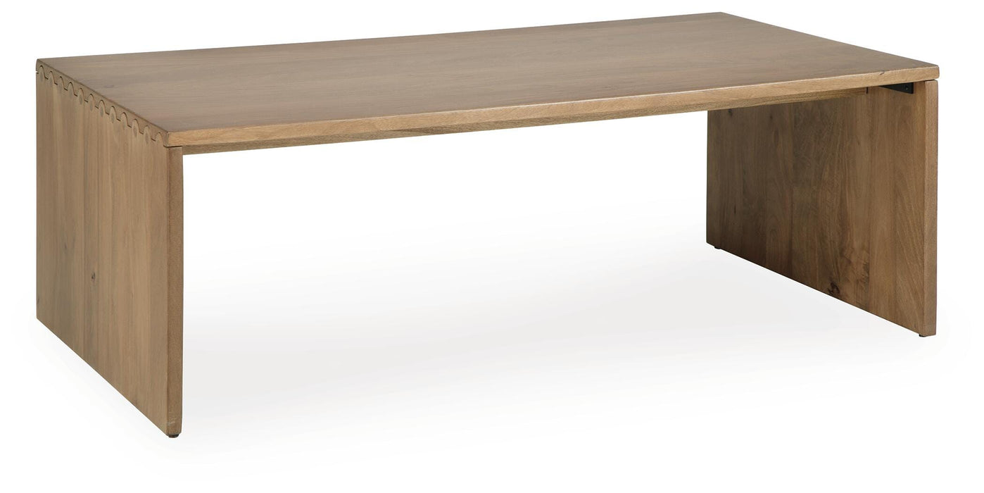 Ella Grove Rich Brown Rectangular Cocktail Table