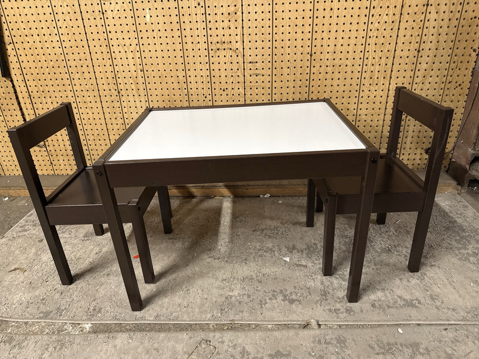 Your Zone Child 3-Piece Table and Chairs Set, in Espresso Age Group 1 to 5 Years Old. - new