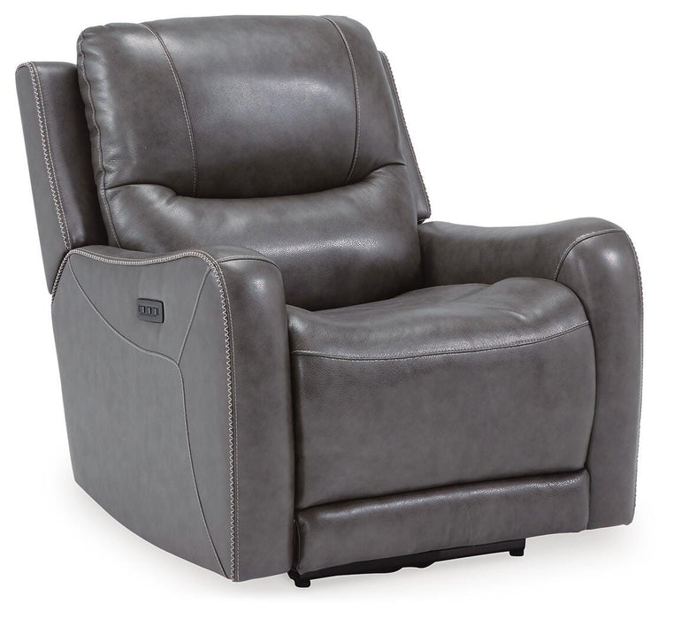 Galahad Smoke Zero Wall Recliner w/PWR HDRST