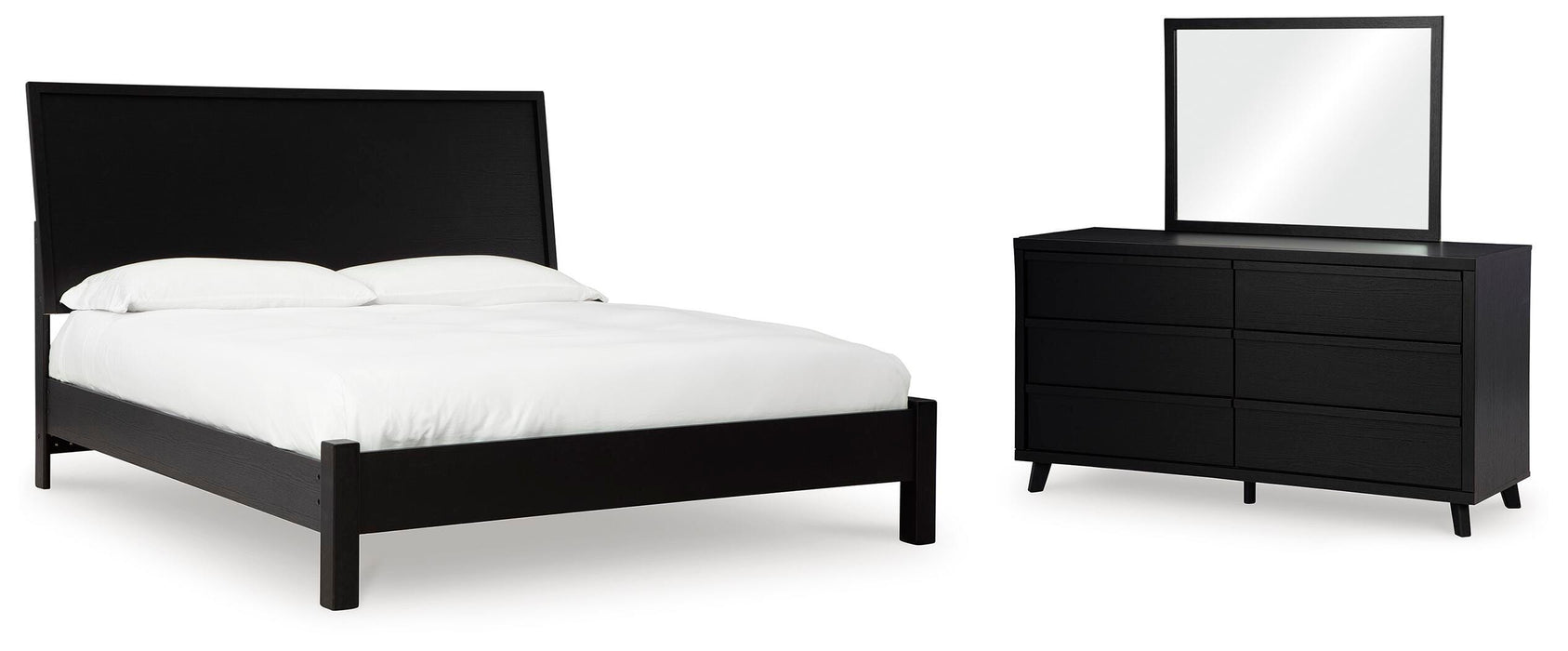 Danziar Black Panel Bedroom Collection