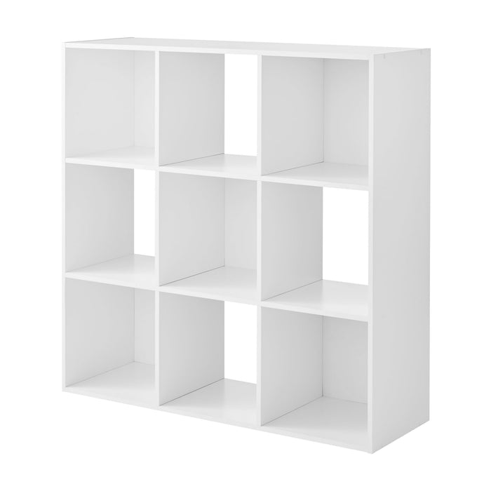 Mainstays 11 9-Cube Storage Organizer, White - use_like_new